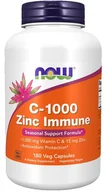 Witaminy i minerały - NOW Foods - Witamina C + Cynk, C-1000 Zinc Immune, 180 vkaps - miniaturka - grafika 1