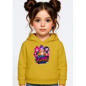 Bluzy dla dziewczynek - BLUZA DZIECIĘCA KPOP DEMON HUNTERS HUNTRIX 122-128 Z KAPTUREM BAWEŁNIANA - miniaturka - grafika 1