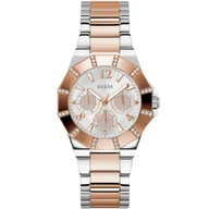 Zegarki damskie - Różowozłoty zegarek damski Guess Sunray z kryształkami GW0616L3 - miniaturka - grafika 1