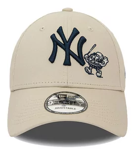 Czapka z daszkiem NEW ERA NY Yankees Food Character 9FORTY beżowa - Czapki damskie - miniaturka - grafika 2