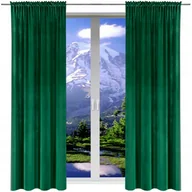 Zasłony - Zasłony gotowe WELUR 140x270 zasłonki gładkie matowe na taśmie velvet 2 szt - miniaturka - grafika 1