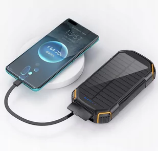 POWER BANK SOLARNY 20000mAh 22,5W panele słoneczne - Panele fotowoltaiczne - miniaturka - grafika 1