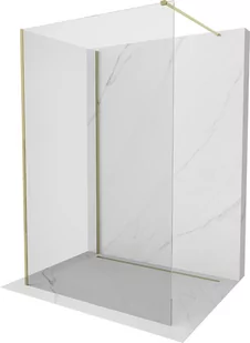 Mexen Kioto ścianka prysznicowa Walk-in 120 x 85 cm, transparent, złota - 800-120-212-50-00-085 - Ścianki i drzwi prysznicowe - miniaturka - grafika 1