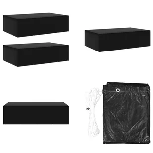 vidaXL Pokrowce na meble ogrodowe 2 szt. 12 oczek 325x205x90 cm - Pokrowiec na meble ogrodowe - Pokrowiec ochronny na meble ogrodowe - Plandeka na meble ogrodowe - Maska na meble ogrodowe - Pokrowce na meble ogrodowe - miniaturka - grafika 1