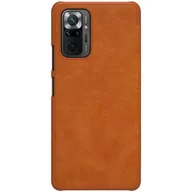 Etui i futerały do telefonów - Nillkin Qin etui do Xiaomi Redmi Note 10 Pro Brązowe nillkin_20211222134646 - miniaturka - grafika 1