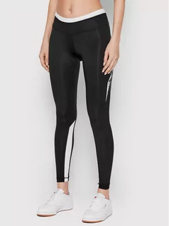 Spodnie damskie - Reebok Legginsy Workout Ready Vector HB1058 Czarny Slim Fit - grafika 1