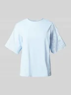 Koszulki i topy damskie - T-shirt z ażurowym wzorem model ‘YASLEX’ - miniaturka - grafika 1