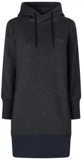 Sukienki - Pepe Jeans Damska sukienka dresowa Brenda, Niebieski (Dulwich), XL - grafika 1