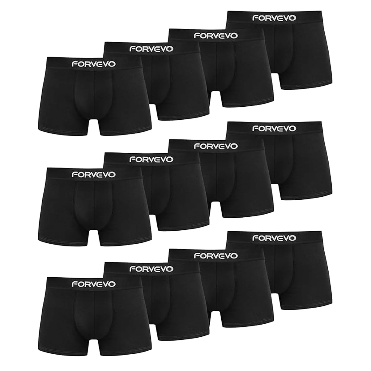 Bokserki slipy męskie FORVEVO BRIEFS BLACK XL-12 sztuk