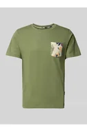 Koszulki męskie - T-shirt z prążkowanym, okrągłym dekoltem model BHJEM - Blend - miniaturka - grafika 1