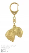 Breloki - Terier Czeski Pozłacany brelok do kluczy Breloczek - miniaturka - grafika 1