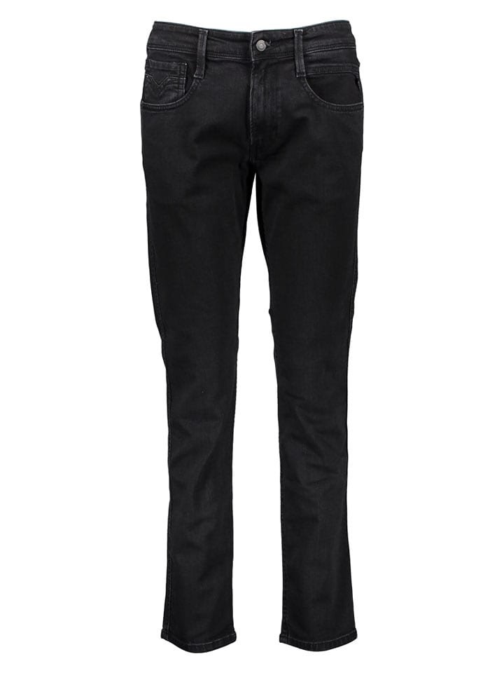 Replay Dżinsy - Slim fit - w kolorze czarnym