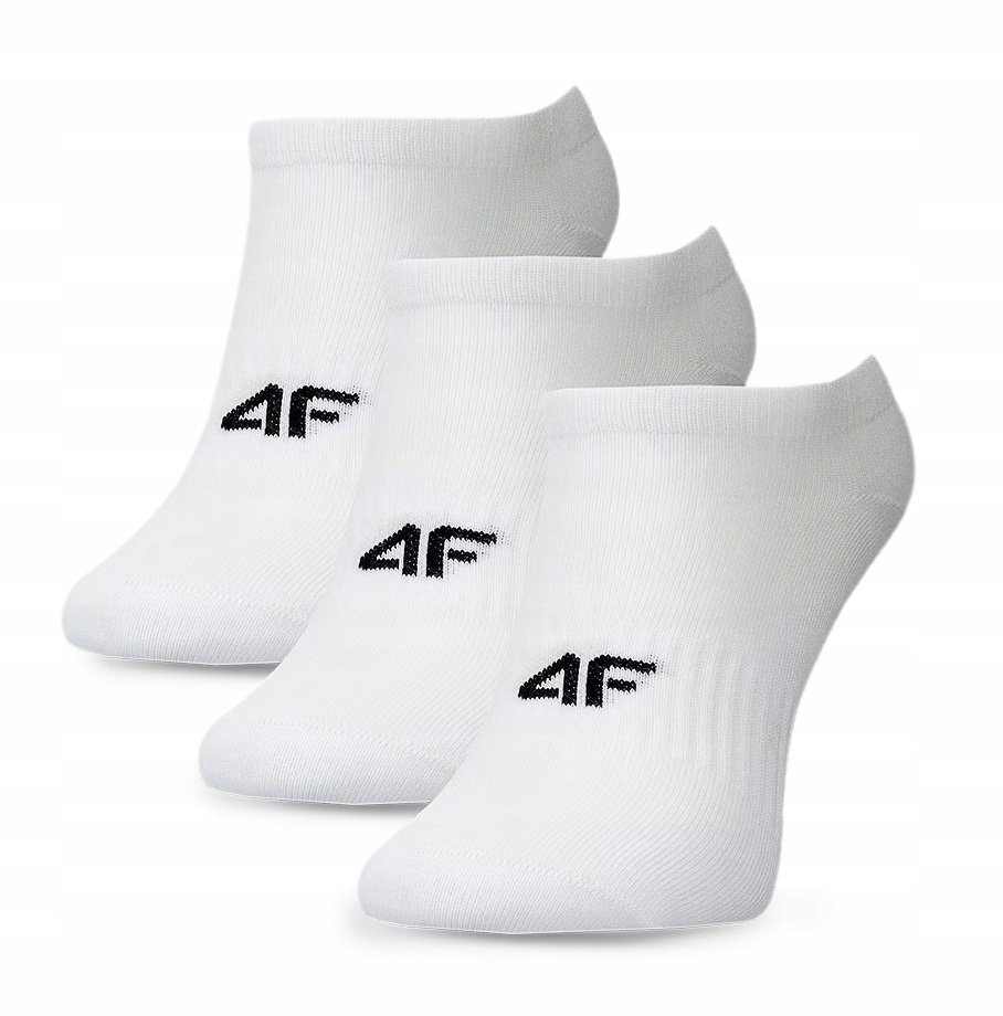 SKARPETKI damskie 4F STOPKI skarpety białe niskie 3 PARY zestaw 35-38