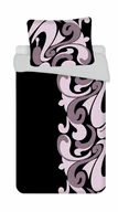 Pościel - Komplet pościeli 4 szt. 140x200-2szt 70x90 - 2szt.Tattoo czarna szara z mikrofibry - miniaturka - grafika 1