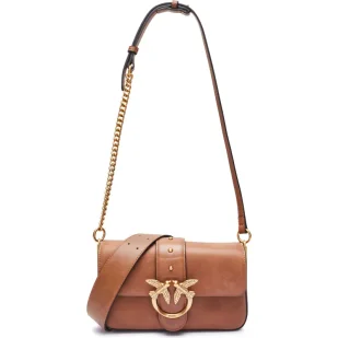 Pinko Skórzana torebka na ramię LOVE ONE MINI SLOUCHY - Torebki damskie - miniaturka - grafika 1