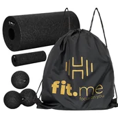 Akcesoria do masażu - Zestaw Do Masażu 4W1 Roller Wałek Masażer Duży + Mały + Duball + Piłka Fit.Me - miniaturka - grafika 1