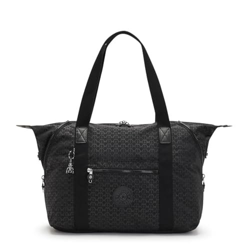 Kipling Damska torba kurierska M, Czarny (Signature Emb), jeden rozmiar, ART M