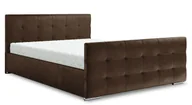 Łóżka - Brązowe welurowe łóżko pikowane 5 rozmiarów - Velmonte - miniaturka - grafika 1