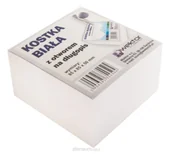 Etykiety samoprzylepne i bloki etykiet - Kostka biurowa klejona biała z otworem na długopis - miniaturka - grafika 1