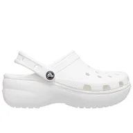 Klapki i japonki damskie - Klapki Crocs Classic Platform Clog 206750-100 - białe - miniaturka - grafika 1