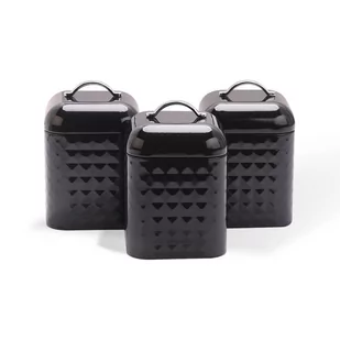 Zestaw pojemników metalowych 3 szt MR-1676-3S-BLACK - Pojemniki kuchenne - miniaturka - grafika 1