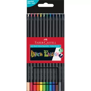 Faber-Castell Kredki Ołówkowe Faber-Castell Trójkątne Black Edition 12 Kolorów - Kredki, ołówki, pastele i pisaki - miniaturka - grafika 1