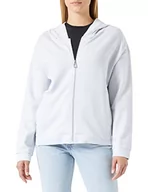 Bluzy damskie - Geox Damska bluza Opticalho Silver LU, regularna, Opticalwhi Silver Lu, S - miniaturka - grafika 1