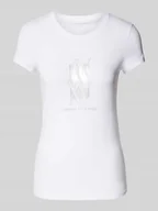 Koszulki i topy damskie - T-shirt z nadrukiem z logo - miniaturka - grafika 1