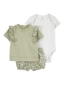 Kaftaniki dla niemowląt - carter's 3-częściowy zestaw w kolorze oliwkowo-szarym - miniaturka - grafika 1