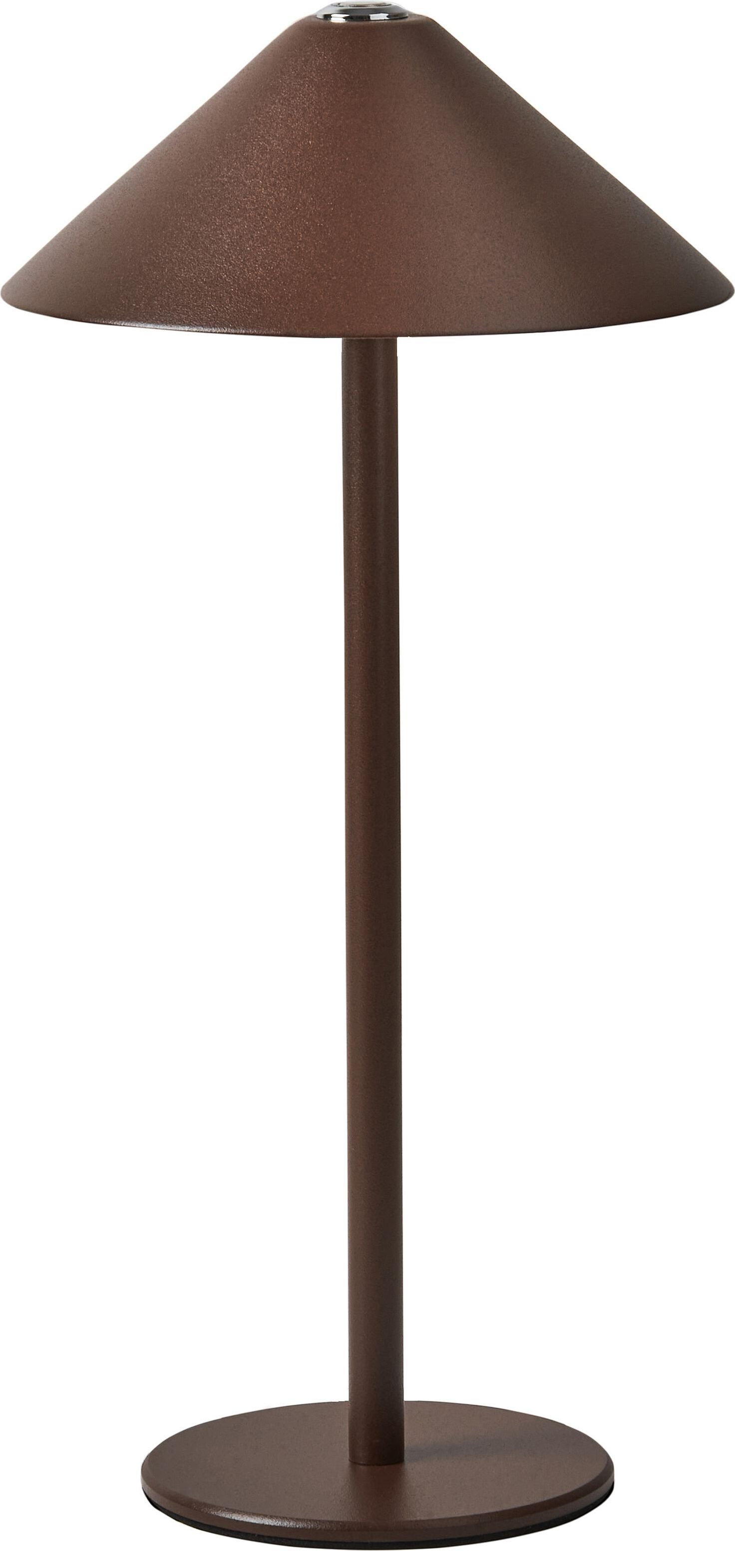 BELIANI Lampa stołowa brązowa metal klosz nowoczesna bezprzewodowa ładowanie na kabel USB