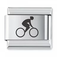 Charmsy - Murrano ITALIAN CHARMS Symbole Sportowe Jazda Na Rowerze IH-213 - miniaturka - grafika 1