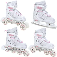 Rolki - Rolki Łyżwy 4w1 Croxer Optima White/Pink 31-34 - miniaturka - grafika 1