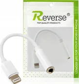 Adaptery i przejściówki - Revers Adapter Przejściówka Złącze Lightning do Mini Jack 3,5mm Biały do iPhone - miniaturka - grafika 1
