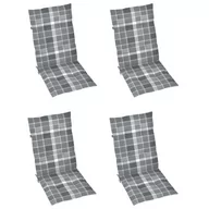 Poduszki ogrodowe - vidaXL Poduszki na krzesła ogrodowe 4 szt. szara krata 120x50x4 cm Darmowa dostawa 314129 - miniaturka - grafika 1