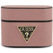 Akcesoria do słuchawek - Apple Guess Etui Guess Saffiano Case, Airpods Pro, różowe 3700740479001 - miniaturka - grafika 1