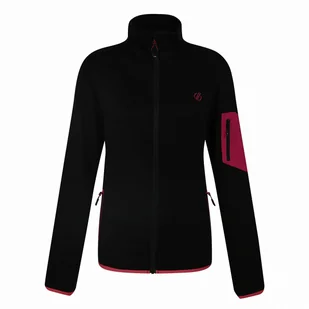 Bluza damska Dare 2b W Torrek Fleece Rozmiar: L / Kolor: czarny/różówy - Bluzy sportowe damskie - miniaturka - grafika 1