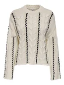 Swetry damskie - ONLY Sweter w kolorze kremowym - miniaturka - grafika 1