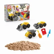 Zabawki i gry sportowe - ART CRAFT AUTO BUDOWLANE KOPARKA WALEC WYWROTKA PIASEK KINETYCZNY SAND - miniaturka - grafika 1