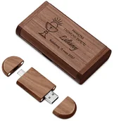 Pendrive - Pendrive drewniany z grawerem 64 GB w magnetycznym pudełku na komunię - miniaturka - grafika 1