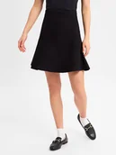 Spódnice - Vila Spódnica damska - VISway Kobiety wiskoza czarny jednolity, S - miniaturka - grafika 1