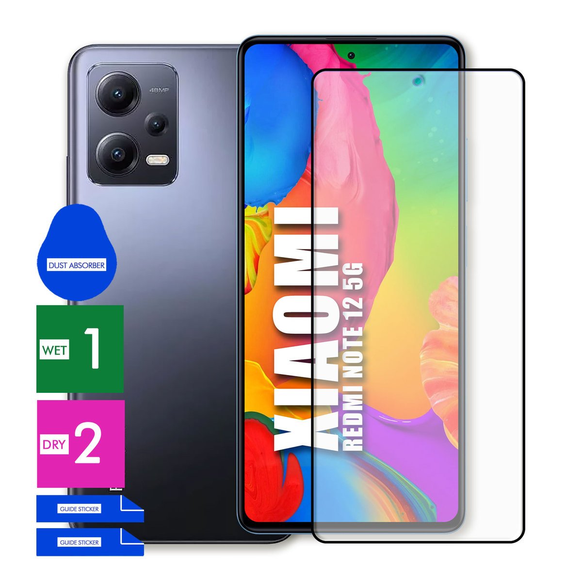 SZKŁO OCHRONNE DO XIAOMI REDMI NOTE 12 4G 5G HARTOWANE 9H PEŁNE EKRAN 5D