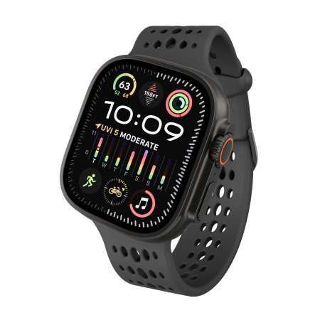 Decoded Silicone Ares O Band - silikonowy pasek do Apple Watch 44/46/49 mm black
