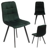 Krzesła - Krzesło Nevada Zielone Welur - miniaturka - grafika 1