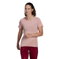 Koszulki sportowe damskie - Koszulka damska adidas  Runner Tee Wonder Mauve XS - miniaturka - grafika 1