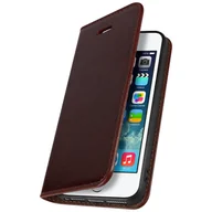 Etui i futerały do telefonów - Etui Folio Prawdziwa Skóra iPhone 5 / 5S / SE 2017 Etui z miejscem na karty Podstawka wideo Brązowy - miniaturka - grafika 1