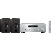 Zestawy stereo - Zestaw stereo YAMAHA MusicCast R-N600A Srebrny + INDIANA LINE Tesi 3 Czarny - miniaturka - grafika 1