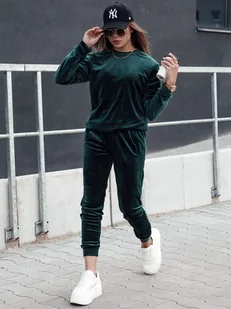 Komplet damski welurowy URBANVELVET zielony Dstreet AY1059 - Dresy damskie - miniaturka - grafika 1