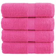 Ręczniki - vidaXL Ręczniczki premium SOLUND, 4 szt., różowe, 30x30 cm, 600 g/cm² - miniaturka - grafika 1