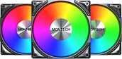 Wentylatory komputerowe - Wentylator Montech Zestaw wentylatorów Metal Pro 12 ARGB PWM Black 120mm 3-pak METAL PRO 12 ARGB PWM 3 in 1 (B) - miniaturka - grafika 1