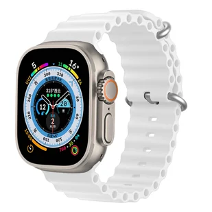Pasek do Apple Watch 45mm / 44mm / 42mm Silikon Regulowany Dux Ducis Biały - Akcesoria do smartwatchy - miniaturka - grafika 1
